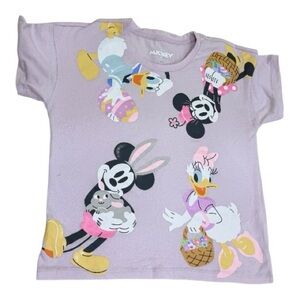 Disney Character Kids T-Shirt - Light Purple/Peach Pink color Minnie Mickey